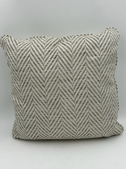 Grey chevron pillow best sale